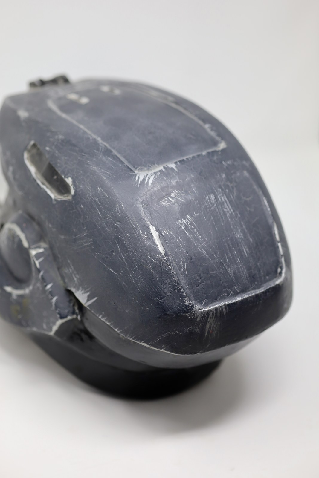 Back view close-up of the Dawn Under Heaven Reach-style helmet prop shell